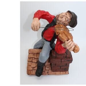 Vtg David Kaplan Large 1970 Fiddler On The Roof Chalkware Sculpture Figure
